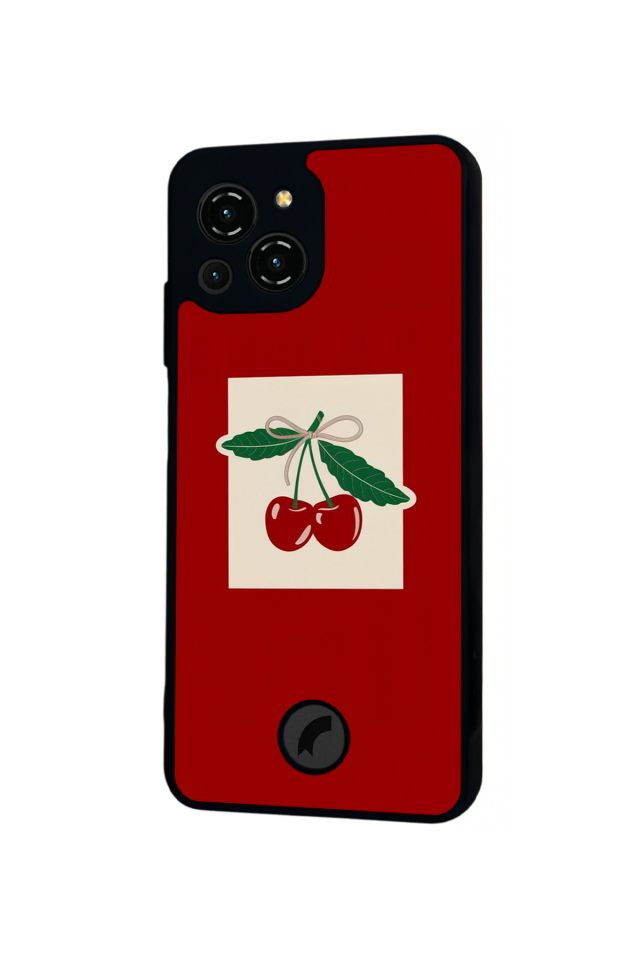 Reeder S23 Pro Max Uyumlu Kiraz Tasarımlı Glossy Premium Kılıf