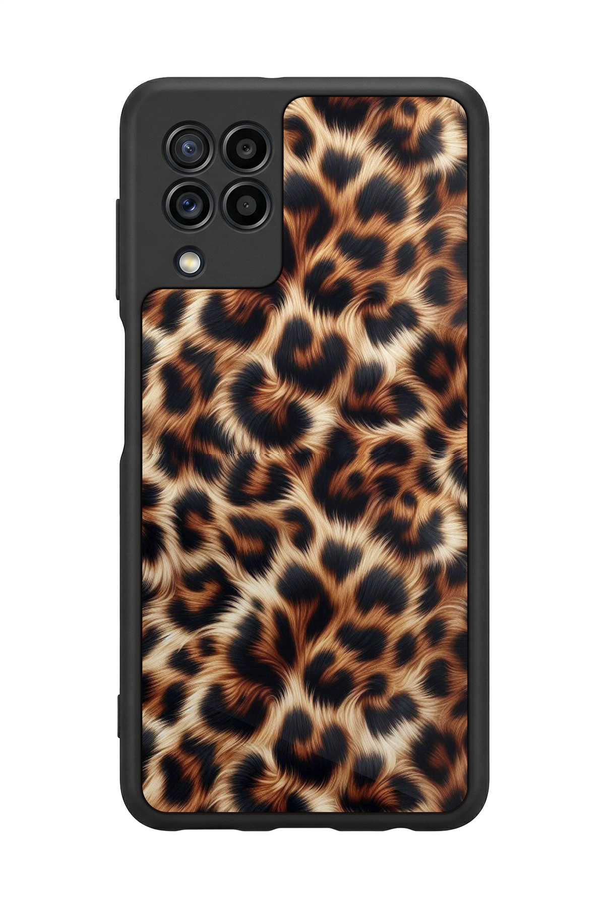 Samsung Galaxy M22 Uyumlu Leopar Tasarımlı Glossy Premium Kılıf