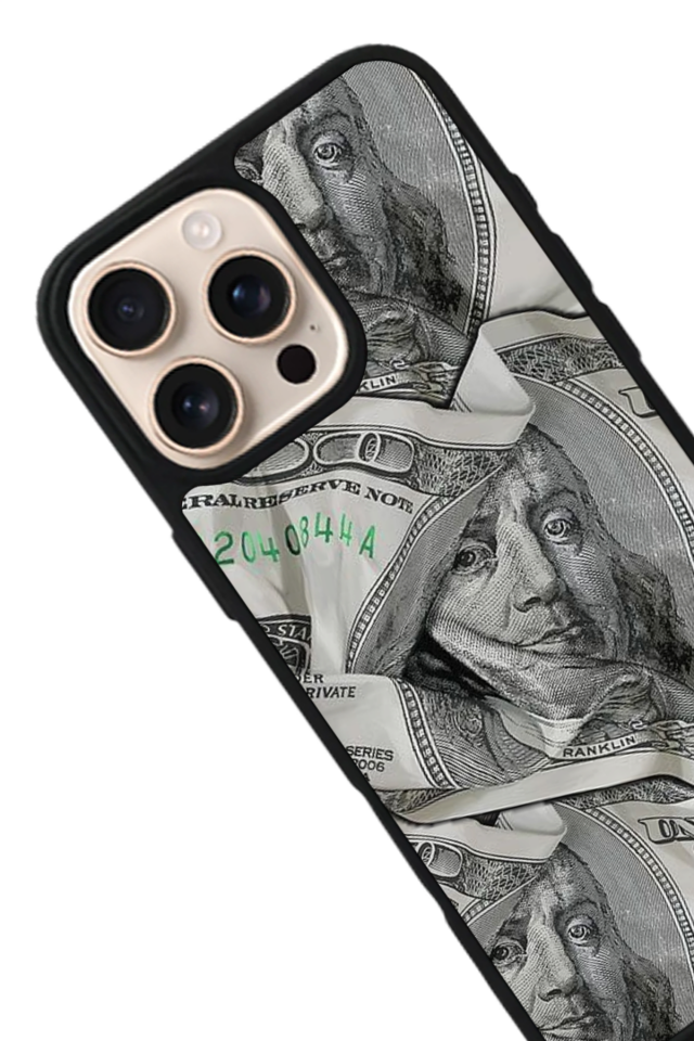 iPhone 16 Pro Uyumlu Money Para Tasarımlı Glossy Premium Kılıf