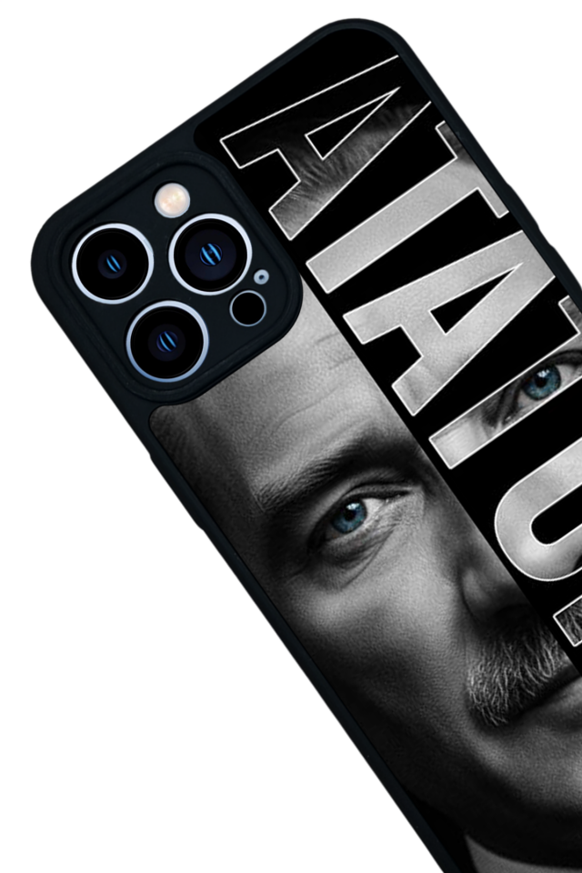 iPhone 12 Pro Max Uyumlu Mustafa Kemal Ataturk Tasarımlı Glossy Premium Kılıf