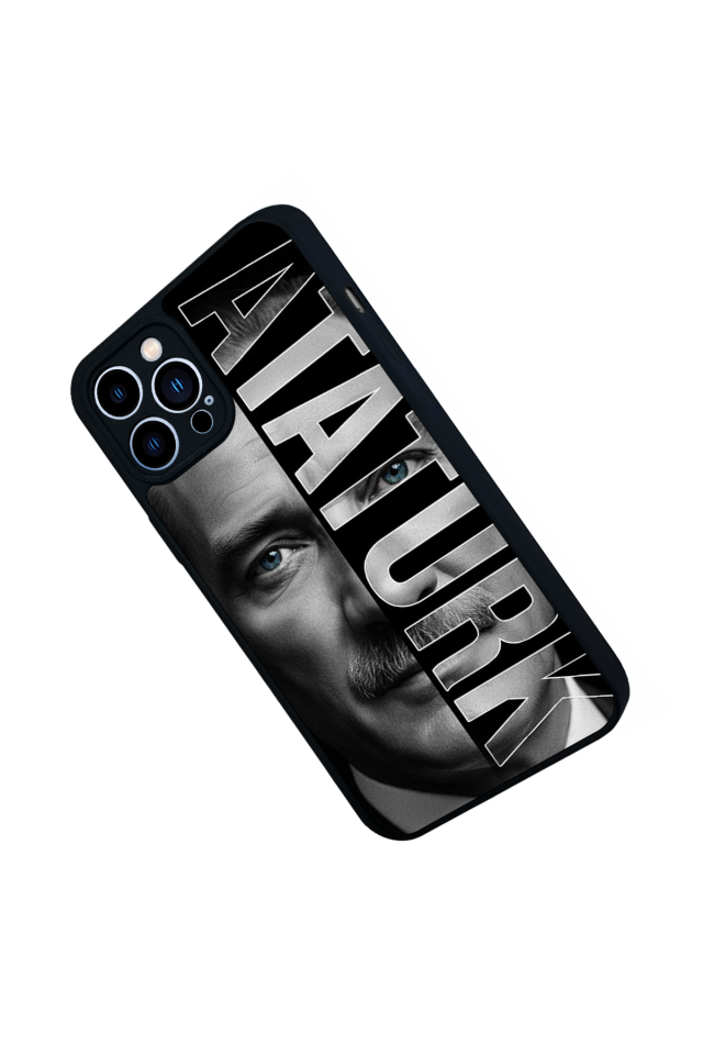 iPhone 12 Pro Max Uyumlu Mustafa Kemal Ataturk Tasarımlı Glossy Premium Kılıf