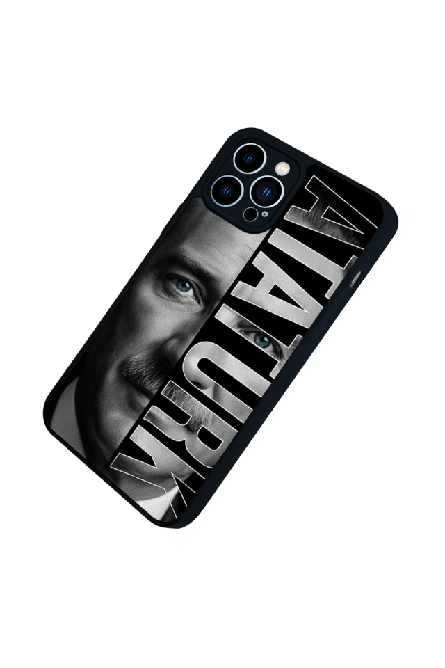 iPhone 12 Pro Max Uyumlu Mustafa Kemal Ataturk Tasarımlı Glossy Premium Kılıf