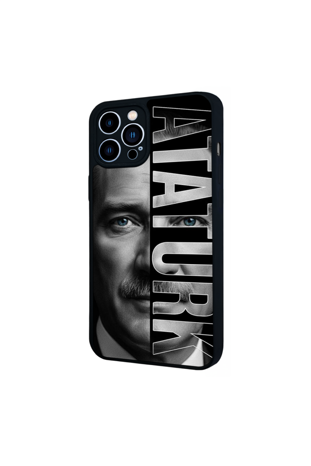 iPhone 12 Pro Max Uyumlu Mustafa Kemal Ataturk Tasarımlı Glossy Premium Kılıf