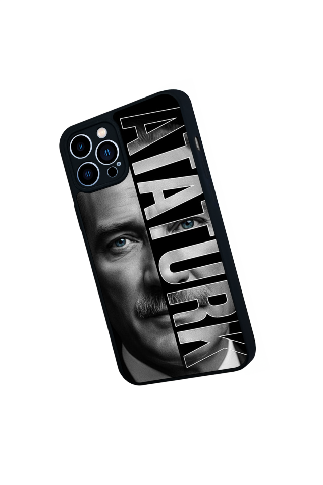 iPhone 12 Pro Max Uyumlu Mustafa Kemal Ataturk Tasarımlı Glossy Premium Kılıf