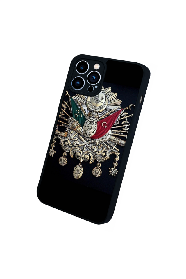 iPhone 13 Pro Max Uyumlu Osmanli Tugrasi Tasarımlı Glossy Premium Kılıf