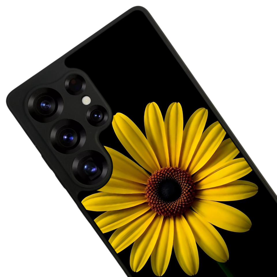 Samsung Galaxy S25 Ultra Uyumlu Papatya Tasarımlı Glossy Premium Kılıf