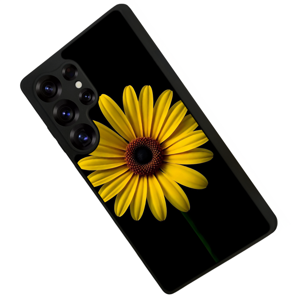 Samsung Galaxy S25 Ultra Uyumlu Papatya Tasarımlı Glossy Premium Kılıf