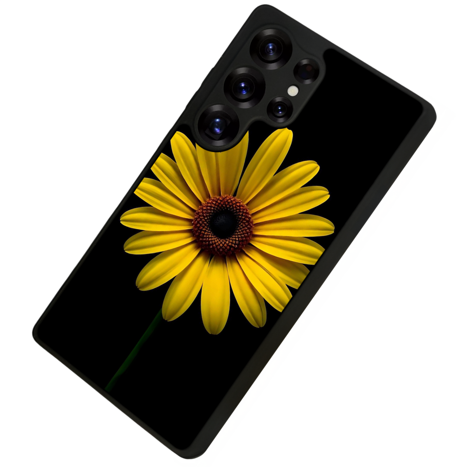 Samsung Galaxy S25 Ultra Uyumlu Papatya Tasarımlı Glossy Premium Kılıf