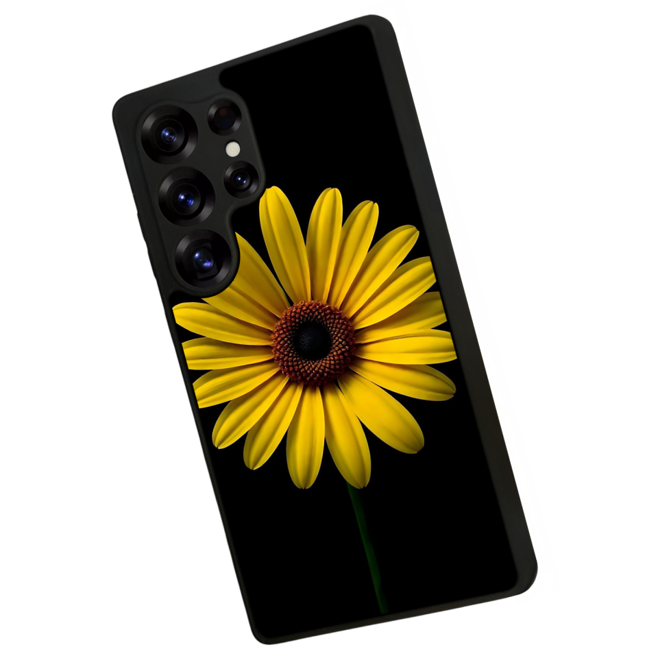 Samsung Galaxy S25 Ultra Uyumlu Papatya Tasarımlı Glossy Premium Kılıf