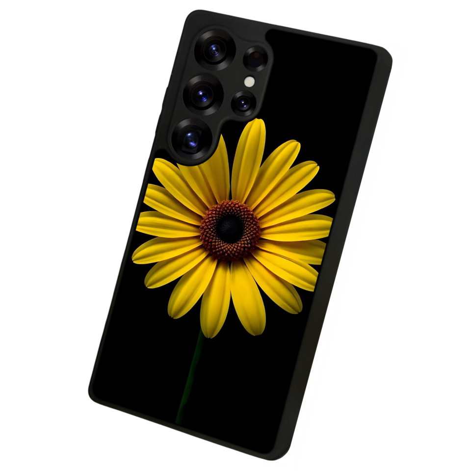Samsung Galaxy S25 Ultra Uyumlu Papatya Tasarımlı Glossy Premium Kılıf
