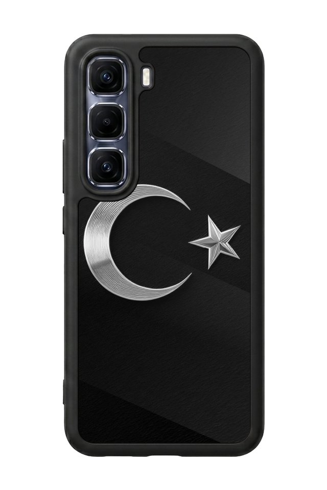 Infinix Hot 60 Pro Plus Uyumlu Türk Bayragi Tasarımlı Glossy Premium Kılıf