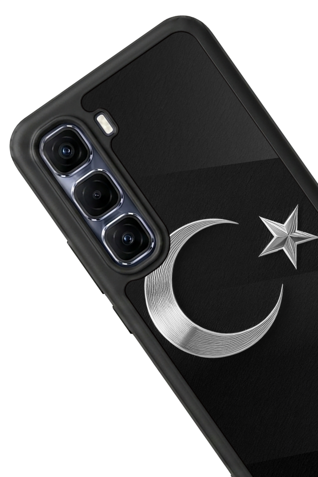 Infinix Hot 60 Pro Plus Uyumlu Türk Bayragi Tasarımlı Glossy Premium Kılıf