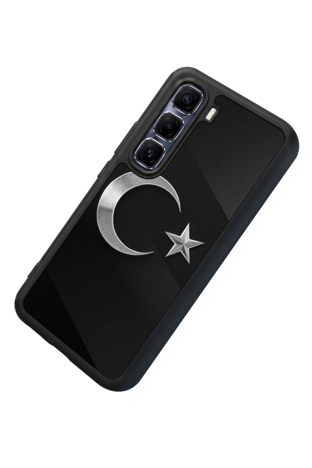 Infinix Hot 60 Pro Plus Uyumlu Türk Bayragi Tasarımlı Glossy Premium Kılıf