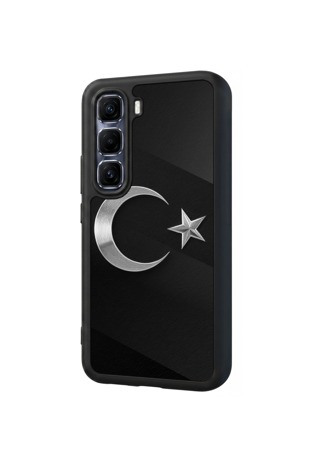Infinix Hot 60 Pro Plus Uyumlu Türk Bayragi Tasarımlı Glossy Premium Kılıf