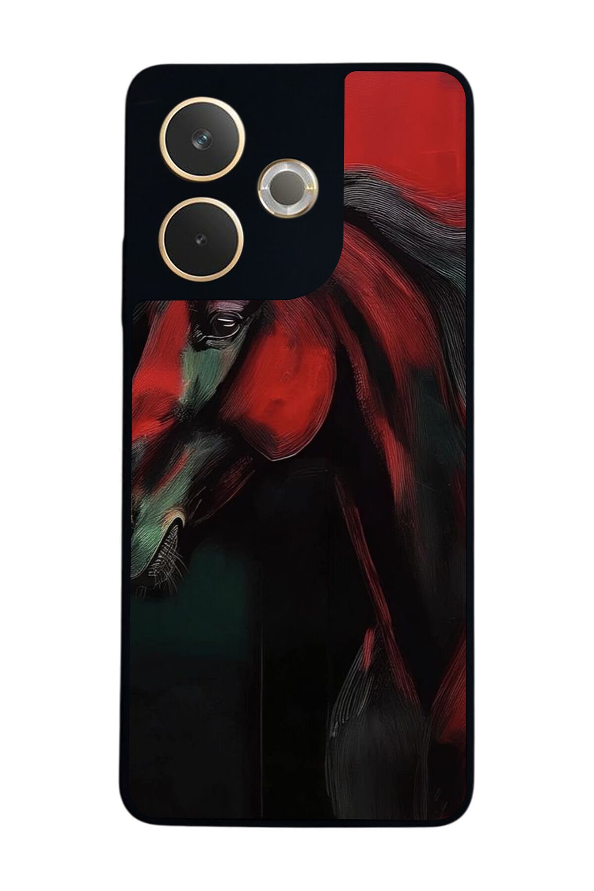 Oppo A5 Pro Uyumlu At Horse Tasarımlı Glossy Premium Kılıf