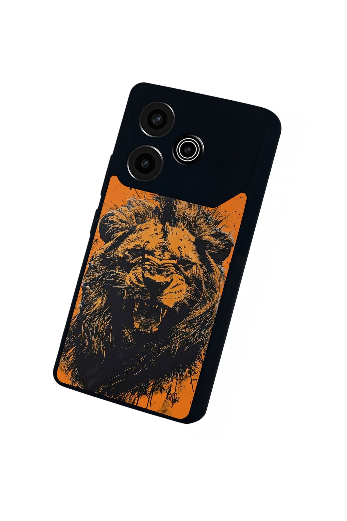 Tecno Pova 6 Uyumlu Aslan Tasarımlı Glossy Premium Kılıf