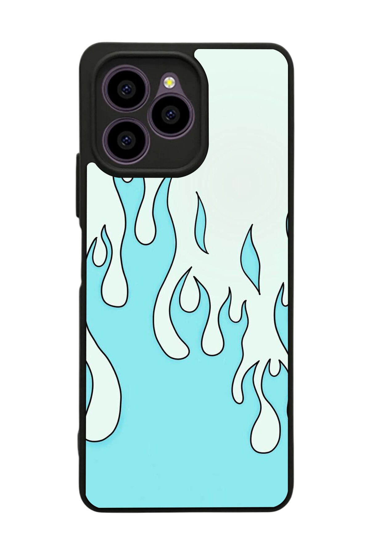 Omix X6 Uyumlu Retro Flame Patterns Tasarımlı Glossy Premium Kılıf