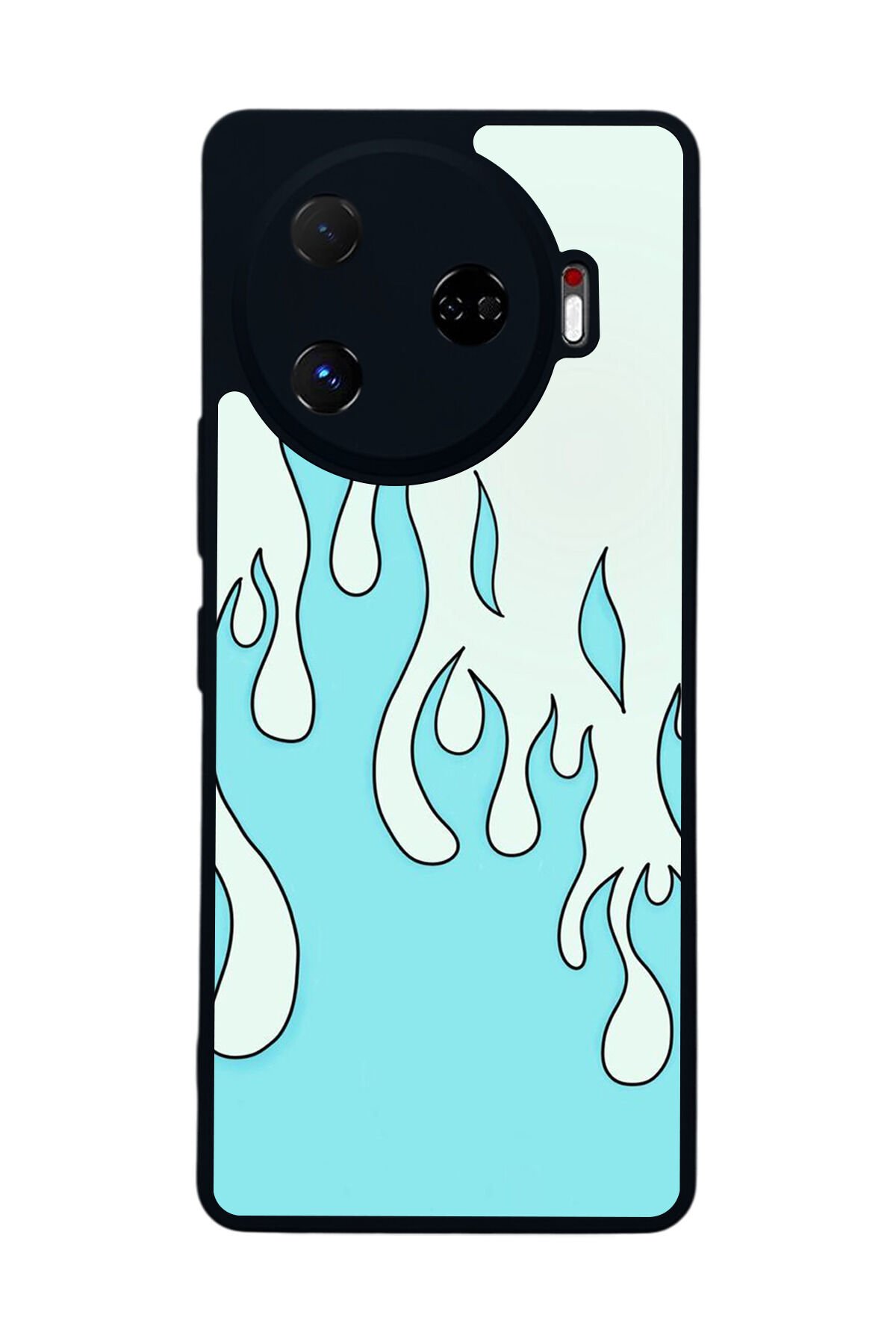 Tecno Camon 30 Pro Uyumlu Retro Flame Patterns Tasarımlı Glossy Premium Kılıf