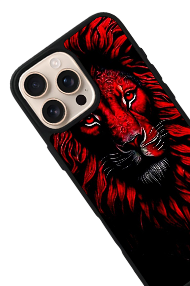 iPhone 16 Pro Max Uyumlu Aslan Tasarımlı Glossy Premium Kılıf
