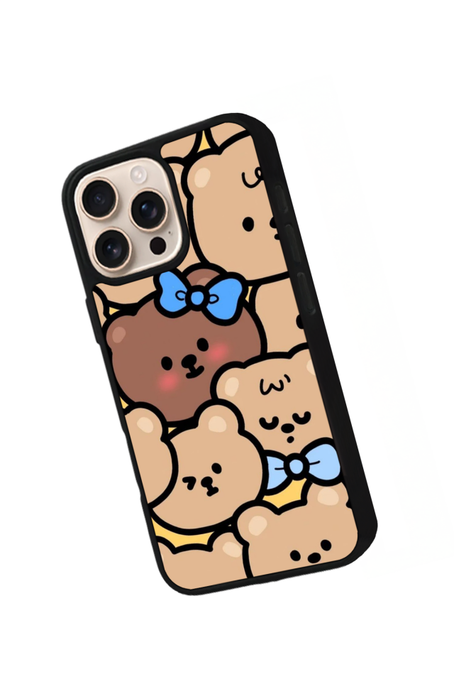 iPhone 14 Pro Max Uyumlu Ayı Tasarımlı Glossy Premium Kılıf