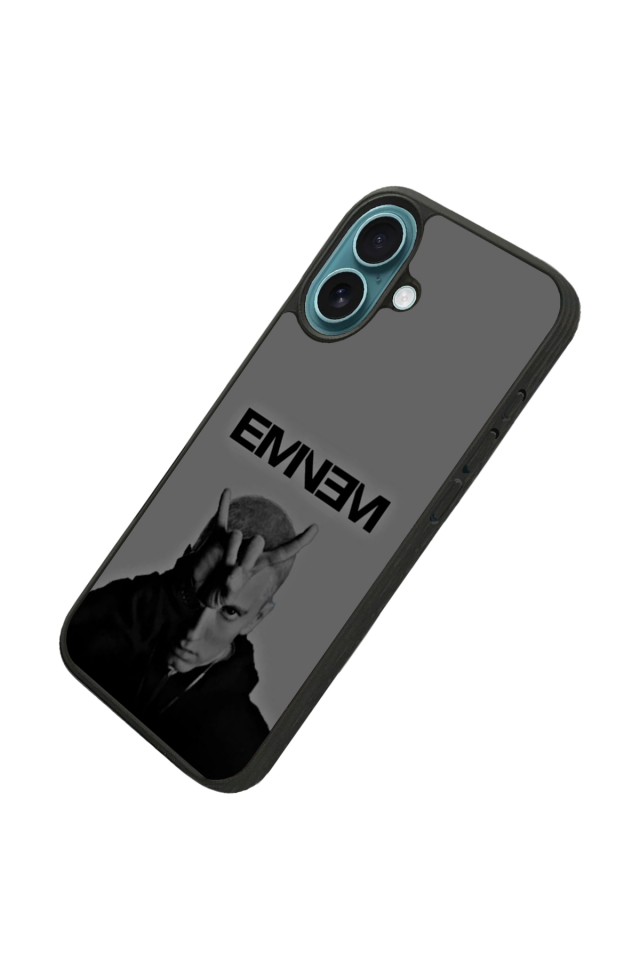 iPhone 16 Uyumlu Eminem Tasarımlı Glossy Premium Kılıf