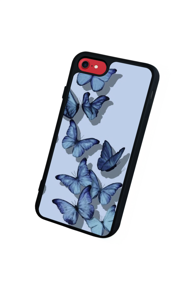 iPhone 8 Uyumlu Kelebek Tasarımlı Glossy Premium Kılıf