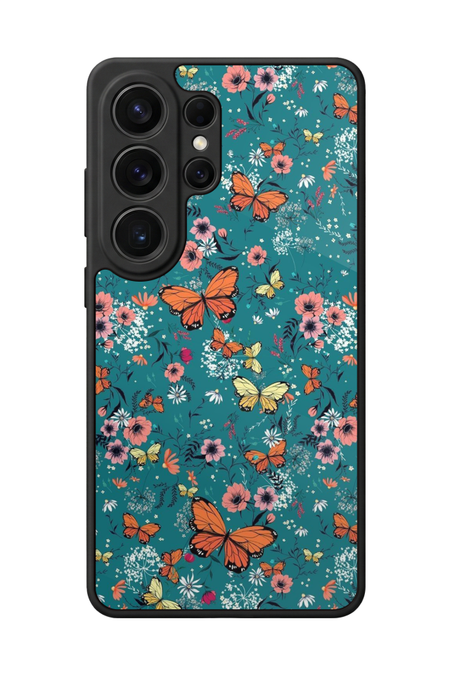 Samsung Galaxy S26 Ultra Uyumlu Kelebek Tasarımlı Glossy Premium Kılıf