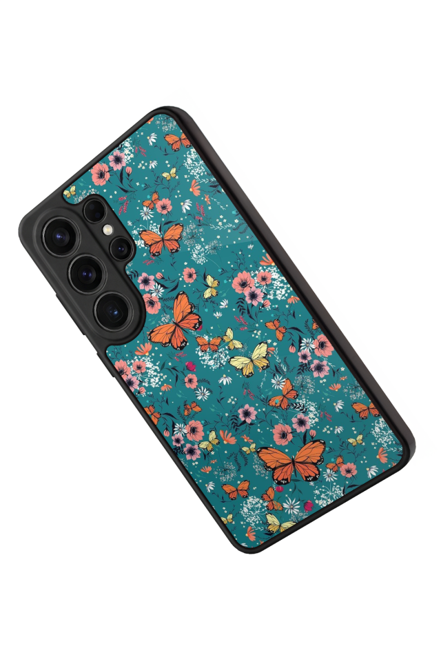 Samsung Galaxy S26 Ultra Uyumlu Kelebek Tasarımlı Glossy Premium Kılıf