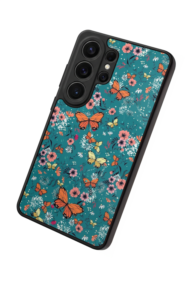 Samsung Galaxy S26 Ultra Uyumlu Kelebek Tasarımlı Glossy Premium Kılıf