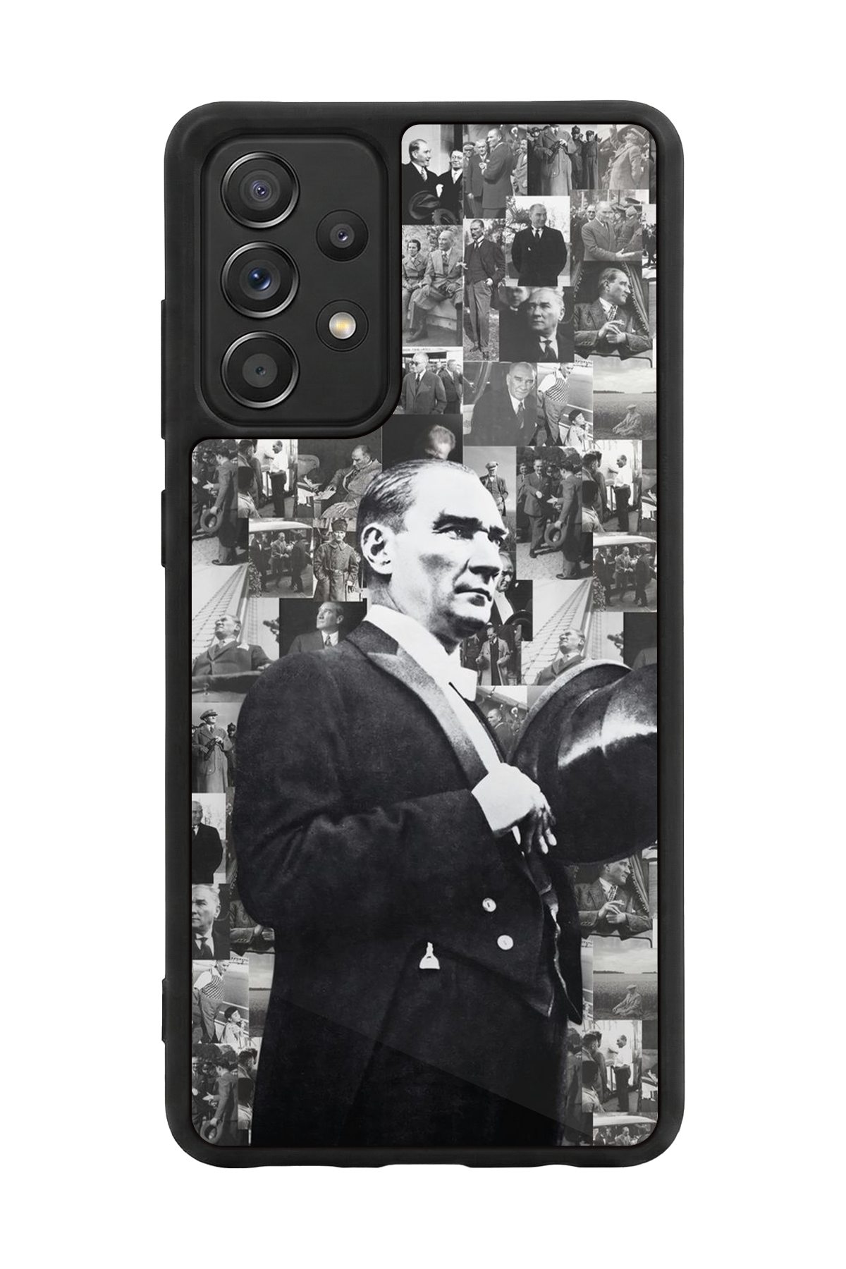Samsung Galaxy A72 Uyumlu Mustafa Kemal Ataturk Tasarımlı Glossy Premium Kılıf