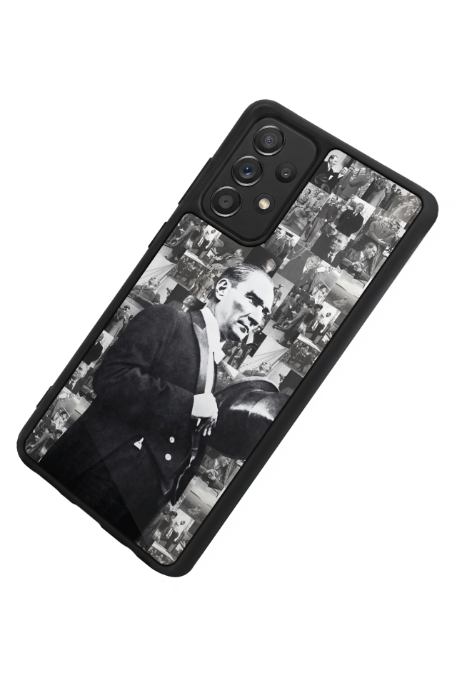 Samsung Galaxy A72 Uyumlu Mustafa Kemal Ataturk Tasarımlı Glossy Premium Kılıf