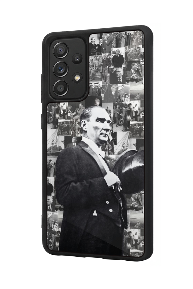 Samsung Galaxy A72 Uyumlu Mustafa Kemal Ataturk Tasarımlı Glossy Premium Kılıf