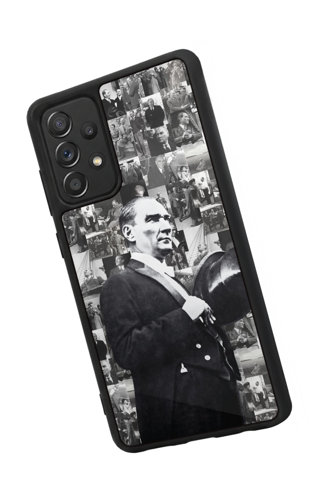 Samsung Galaxy A72 Uyumlu Mustafa Kemal Ataturk Tasarımlı Glossy Premium Kılıf