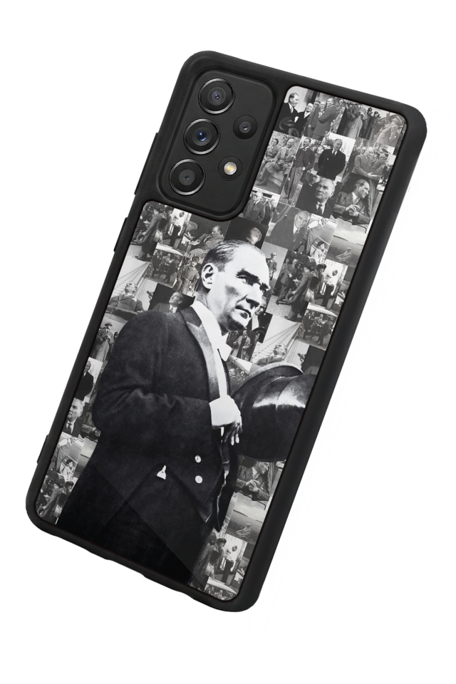 Samsung Galaxy A72 Uyumlu Mustafa Kemal Ataturk Tasarımlı Glossy Premium Kılıf