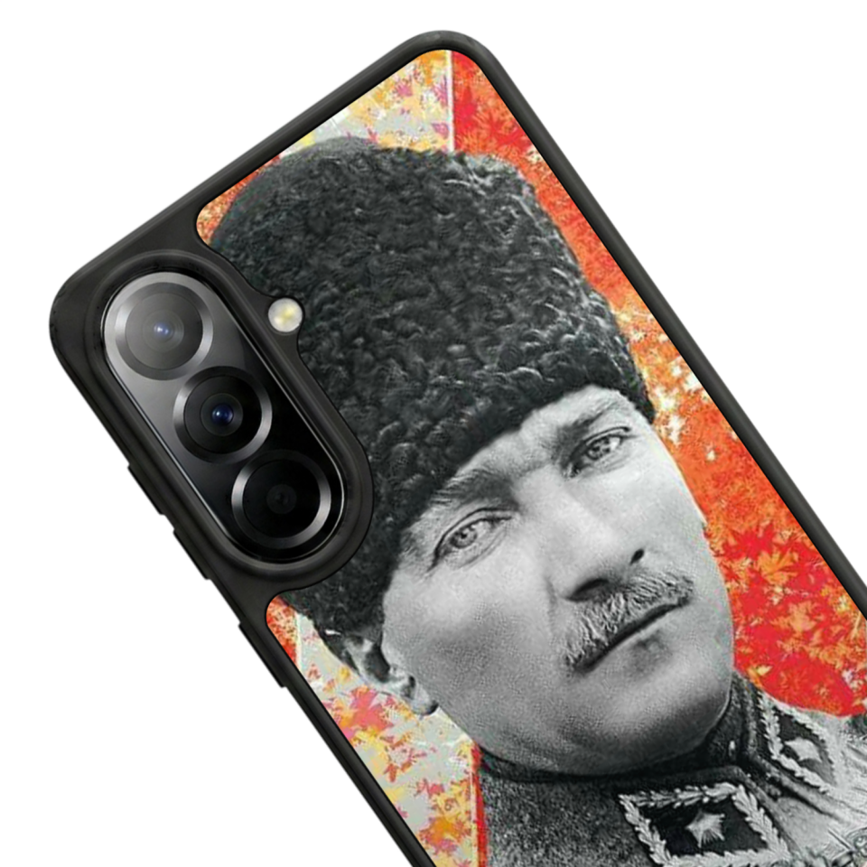Samsung Galaxy A57 Uyumlu Mustafa Kemal Ataturk Tasarımlı Glossy Premium Kılıf