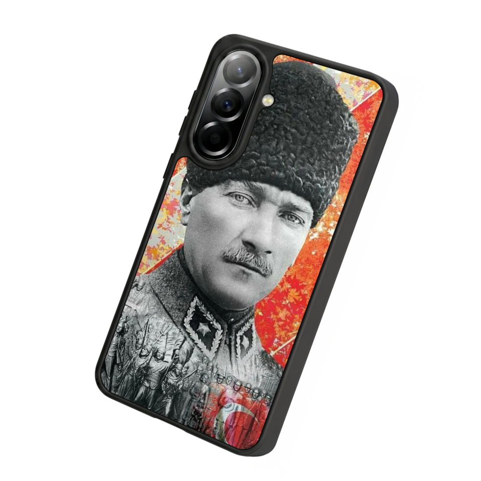 Samsung Galaxy A57 Uyumlu Mustafa Kemal Ataturk Tasarımlı Glossy Premium Kılıf
