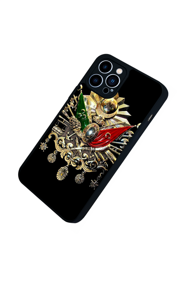 iPhone 13 Pro Max Uyumlu Osmanli Tugrasi Tasarımlı Glossy Premium Kılıf