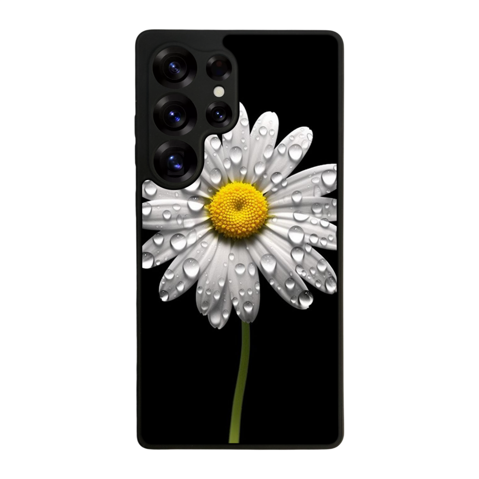 Samsung Galaxy S25 Ultra Uyumlu Papatya Tasarımlı Glossy Premium Kılıf