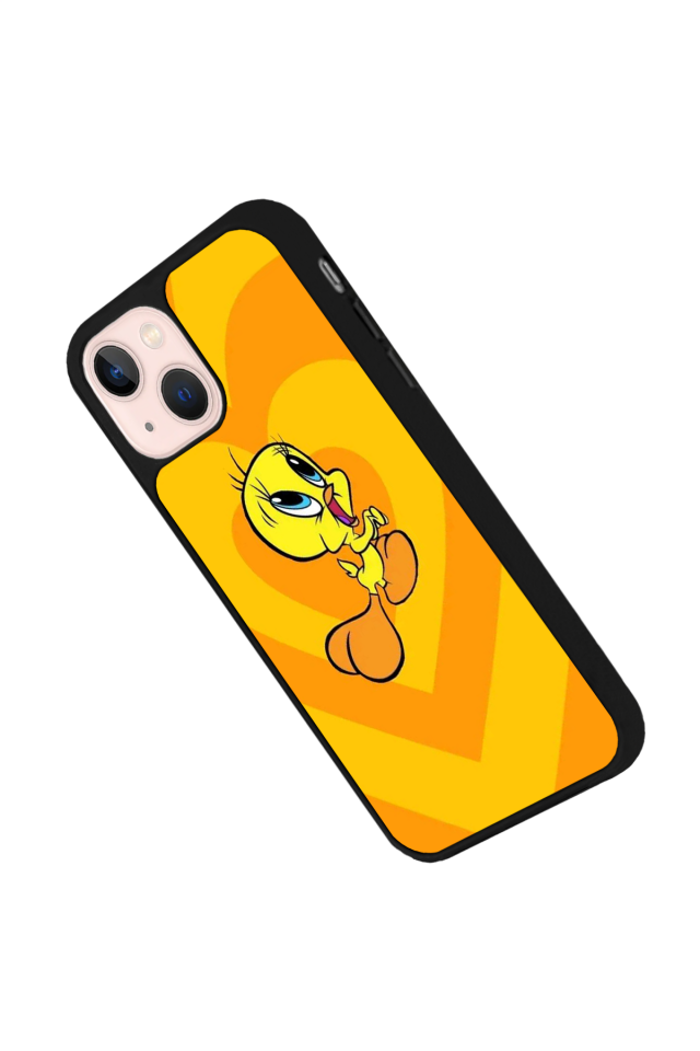 iPhone 13 Mini Uyumlu Tweety Tasarımlı Glossy Premium Kılıf