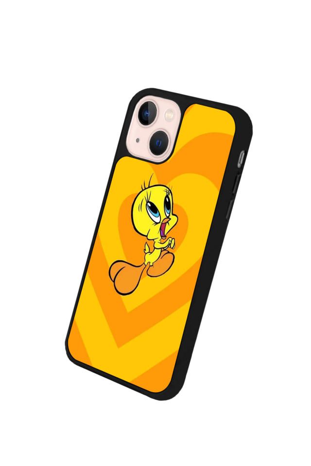 iPhone 13 Mini Uyumlu Tweety Tasarımlı Glossy Premium Kılıf