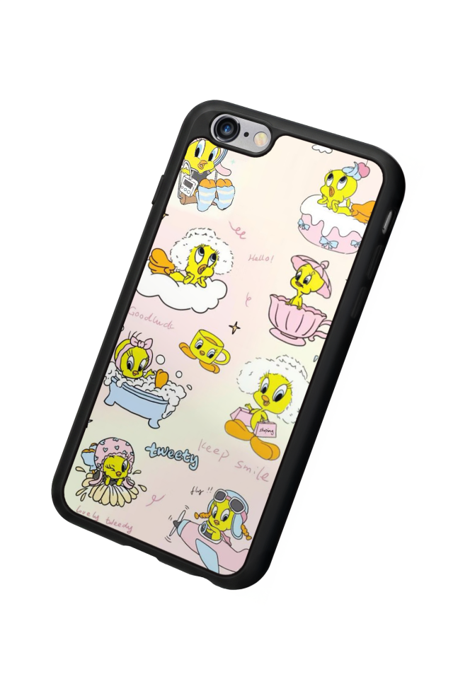 iPhone 6 Plus Uyumlu Tweety Tasarımlı Glossy Premium Kılıf