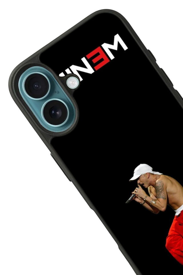 iPhone 16 Uyumlu Eminem Tasarımlı Glossy Premium Kılıf