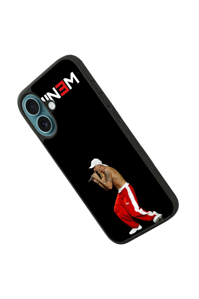 iPhone 16 Uyumlu Eminem Tasarımlı Glossy Premium Kılıf