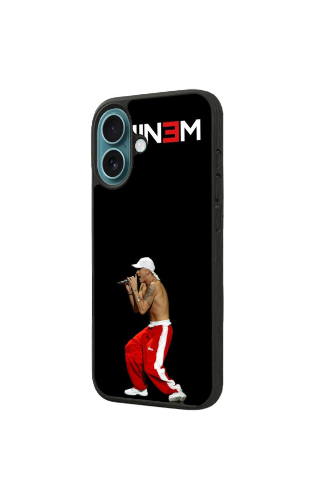 iPhone 16 Uyumlu Eminem Tasarımlı Glossy Premium Kılıf