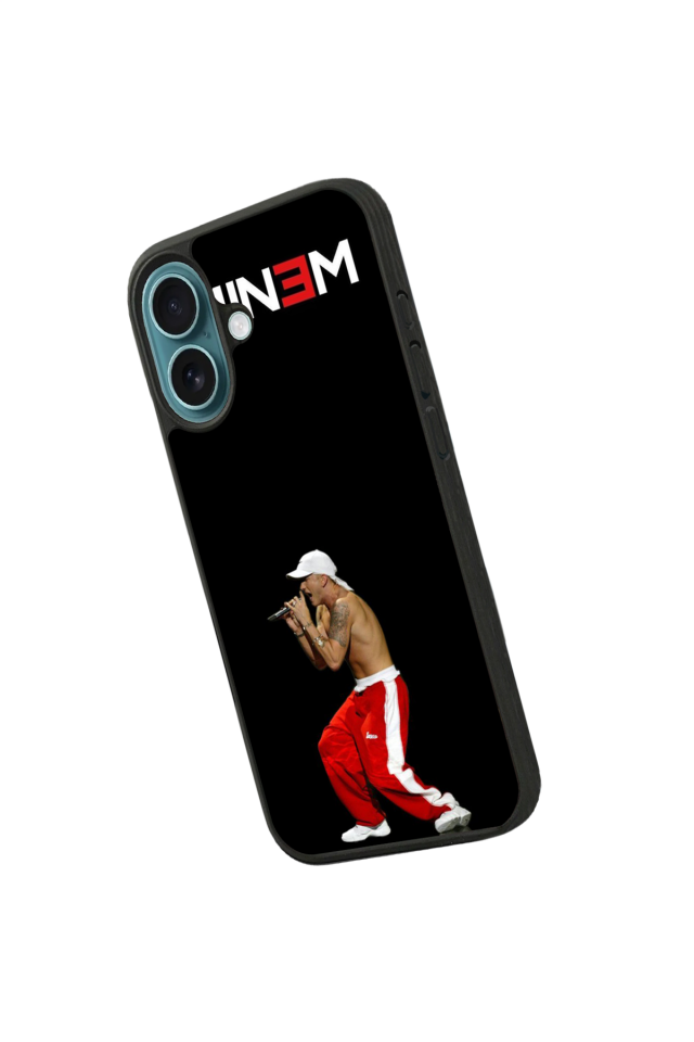 iPhone 16 Uyumlu Eminem Tasarımlı Glossy Premium Kılıf