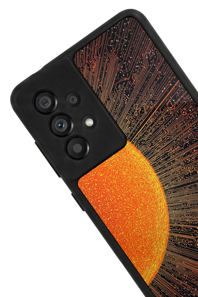 Samsung Galaxy A73 Uyumlu Güneş Tasarımlı Glossy Premium Kılıf