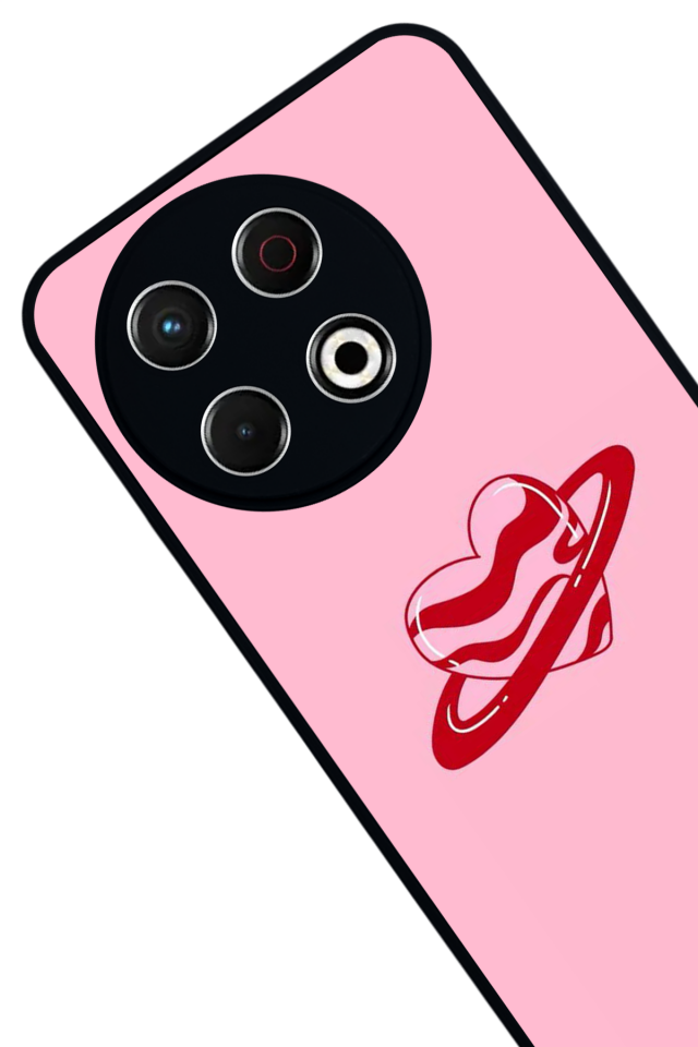 Tecno Spark 30 Pro Uyumlu Kalp Love Tasarımlı Glossy Premium Kılıf