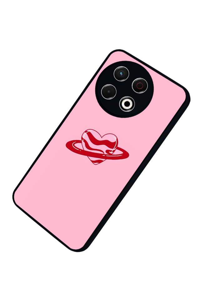 Tecno Spark 30 Pro Uyumlu Kalp Love Tasarımlı Glossy Premium Kılıf