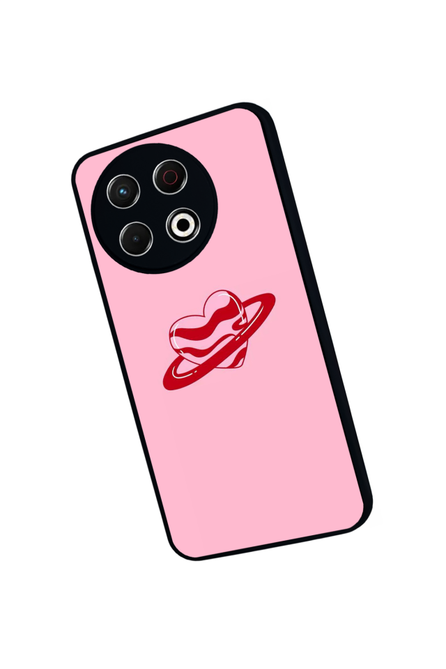 Tecno Spark 30 Pro Uyumlu Kalp Love Tasarımlı Glossy Premium Kılıf