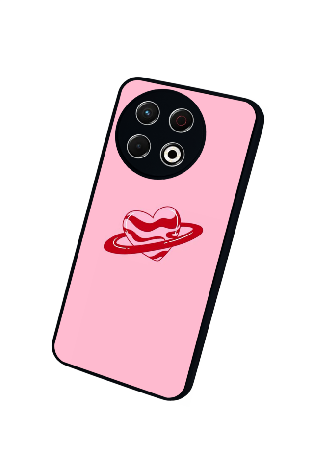 Tecno Spark 30 Pro Uyumlu Kalp Love Tasarımlı Glossy Premium Kılıf